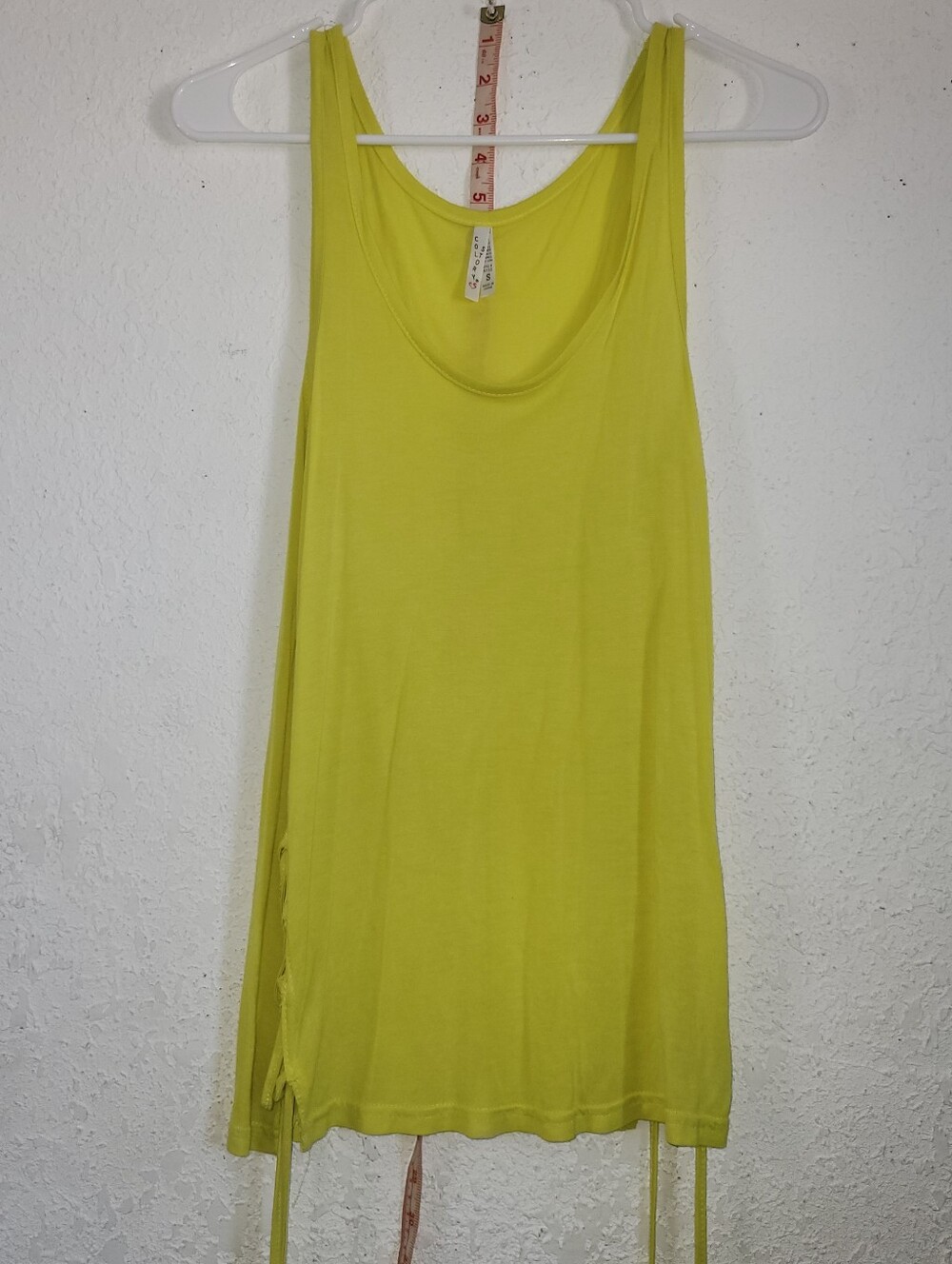 Women's Sleeveless Scoop Neck Tank Top - Lime Yellow